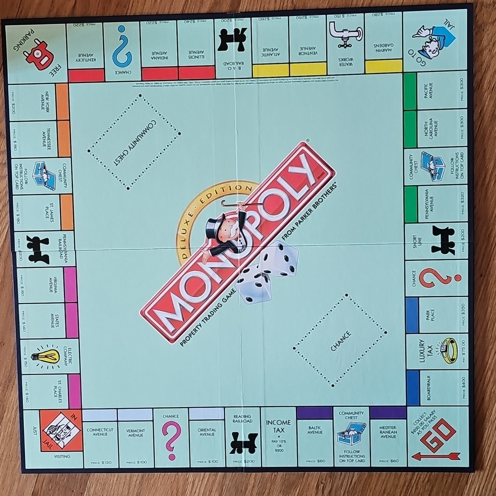 Monopoly Deluxe Edition Board Game 1998 - Picture 4 of 11